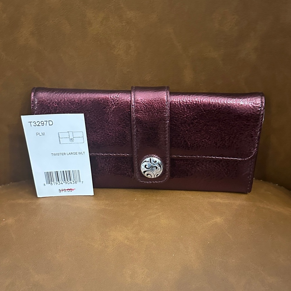 Brighton Metallic Burgundy Wallet